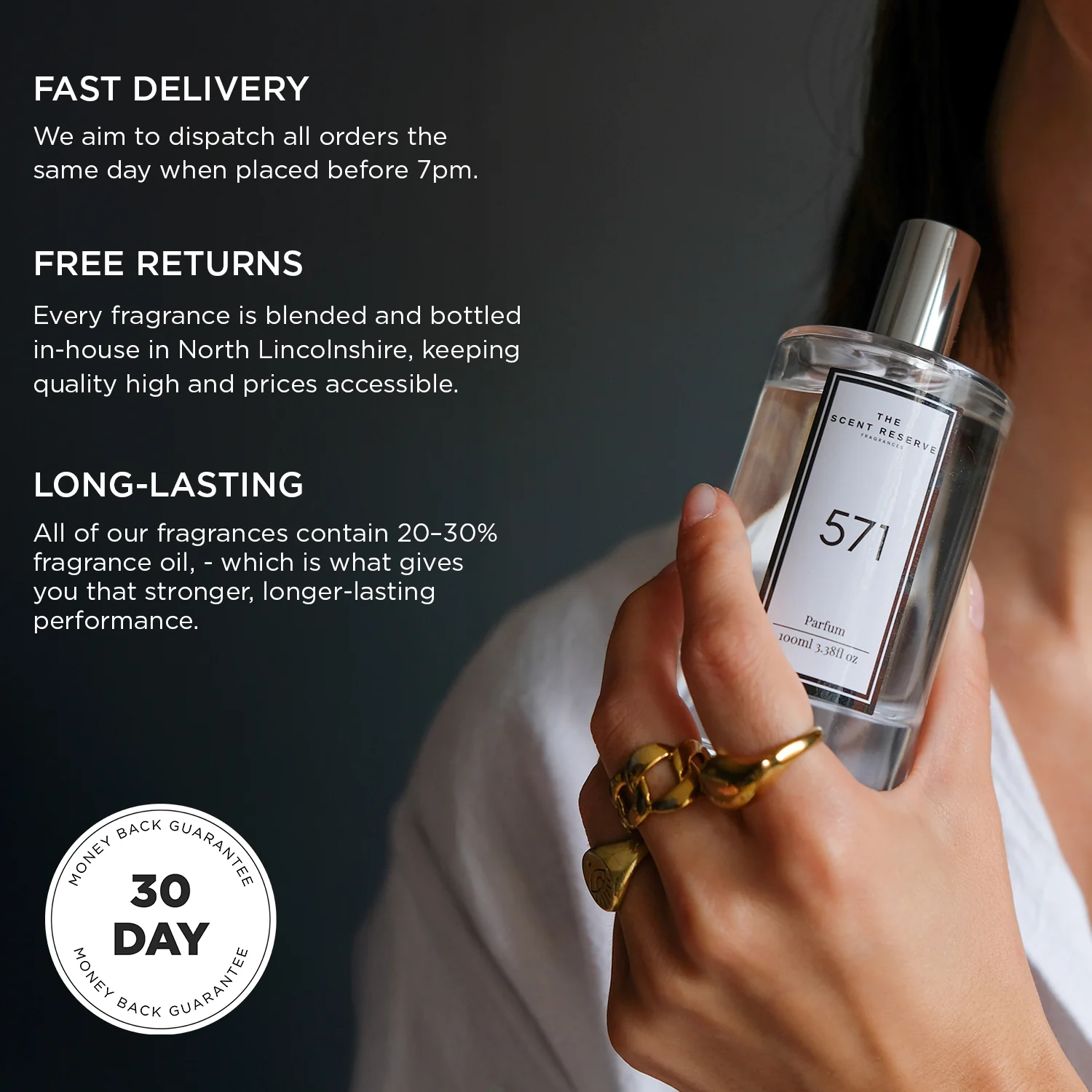 3 x 100ml Perfume Bottles - Image 5